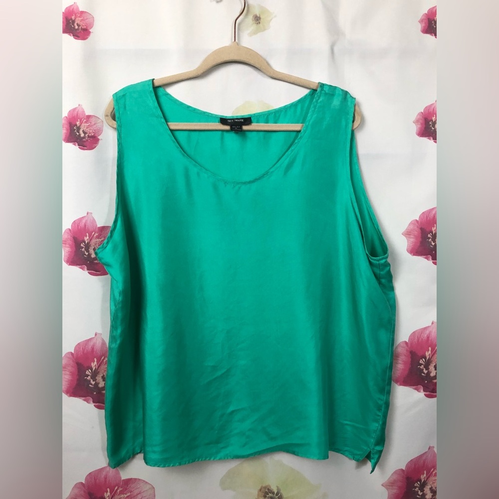 Teal Green Tank Top - T Shirt - 20W - Silk House